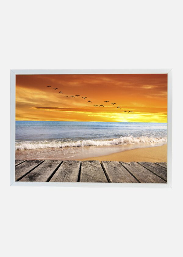 RED SKY OVER THE BEACH