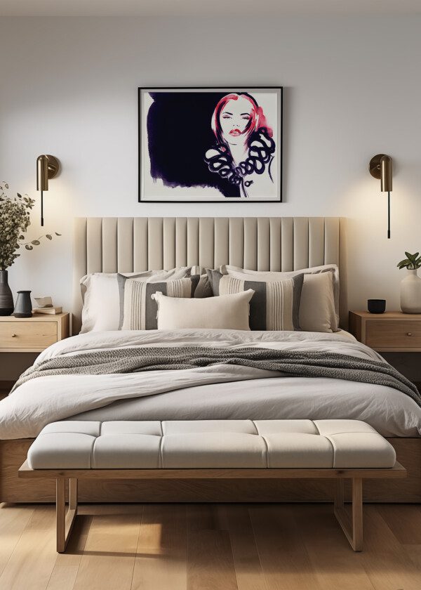 ILLUSTRATION. WOMAN WITH RED HAIR