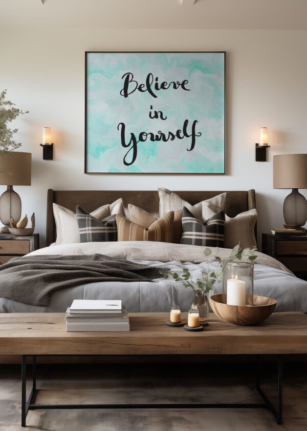 TEXT SIGN. BELIEVE IN YOURSELF