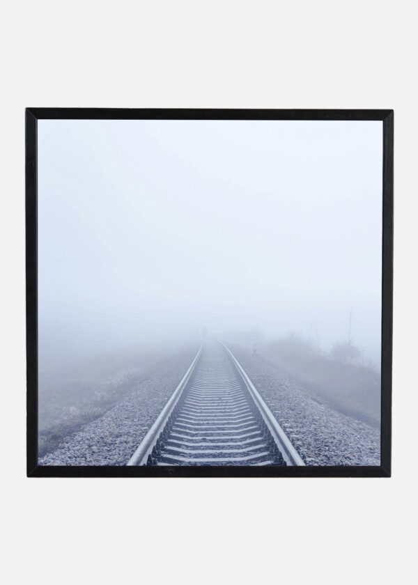 RAILWAY TRACKS IN FOG