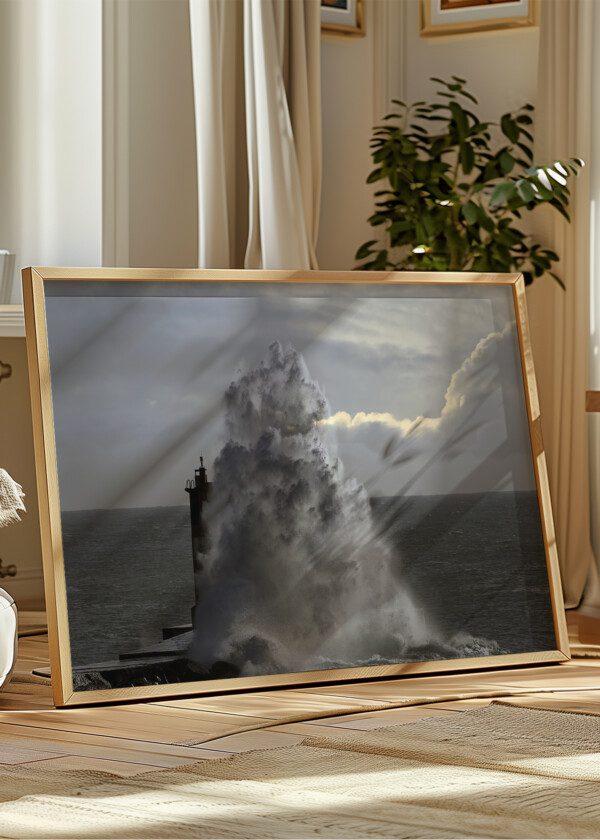 LIGHTHOUSE AND BIG WAVE