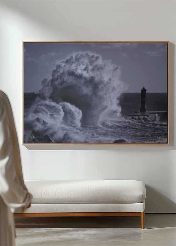 LIGHTHOUSE AND BIG WAVE