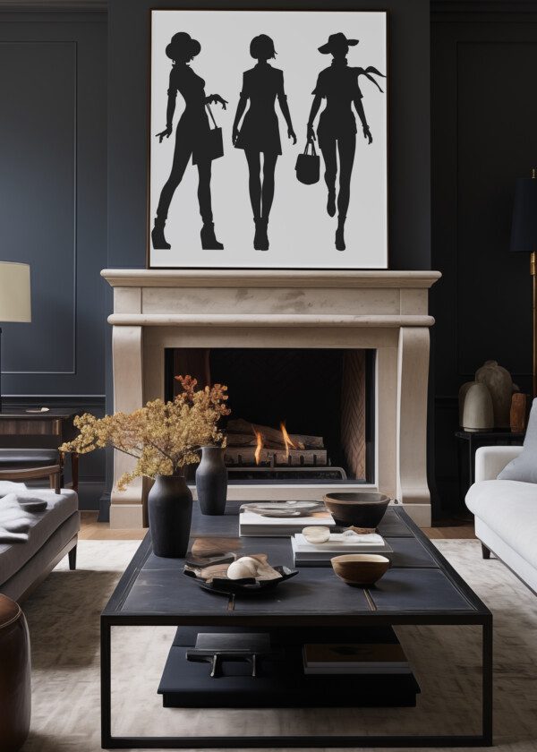 SILHOUETTES THREE WOMEN