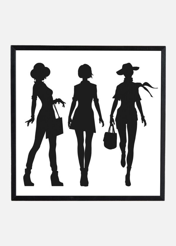 SILHOUETTES THREE WOMEN