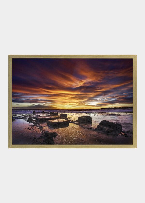 RED SKY OVER THE BEACH