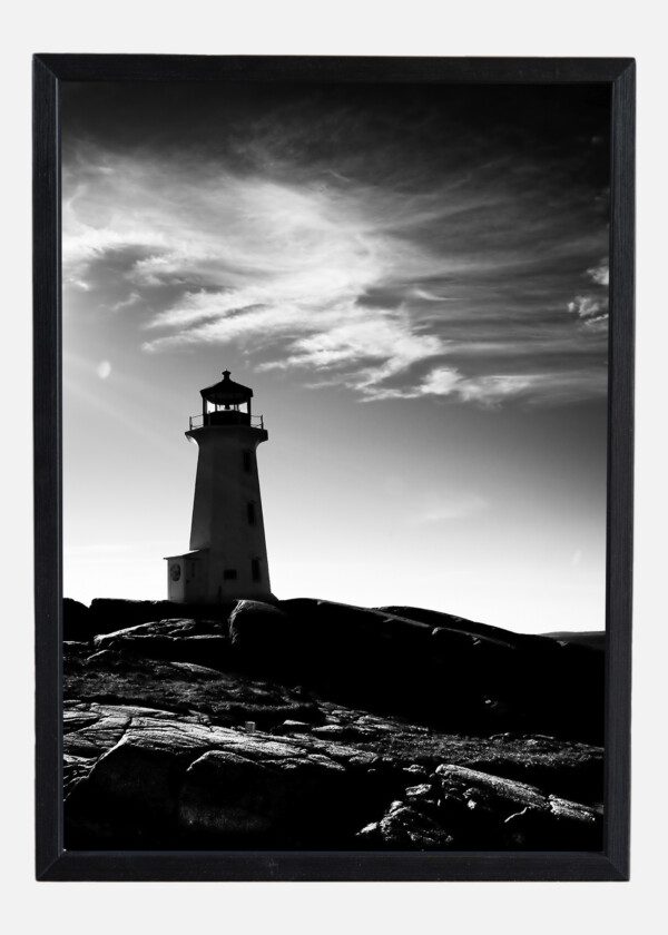 LIGHTHOUSE. BLACK AND WHITE