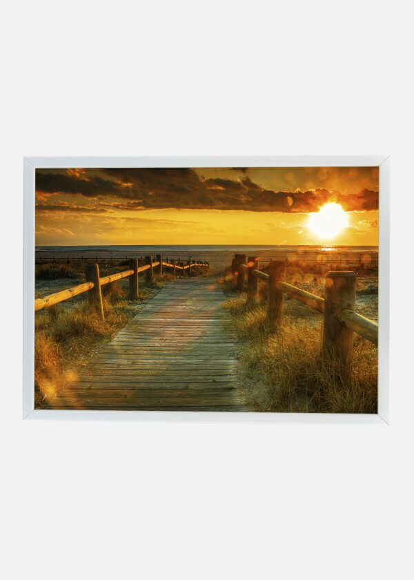 SUNSET OVER THE BEACH