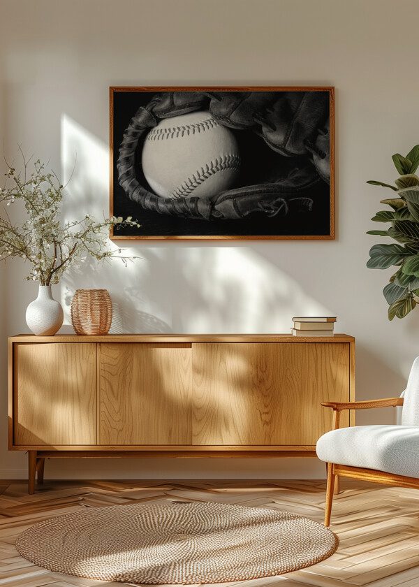BASEBALL BALL IN GLOVE