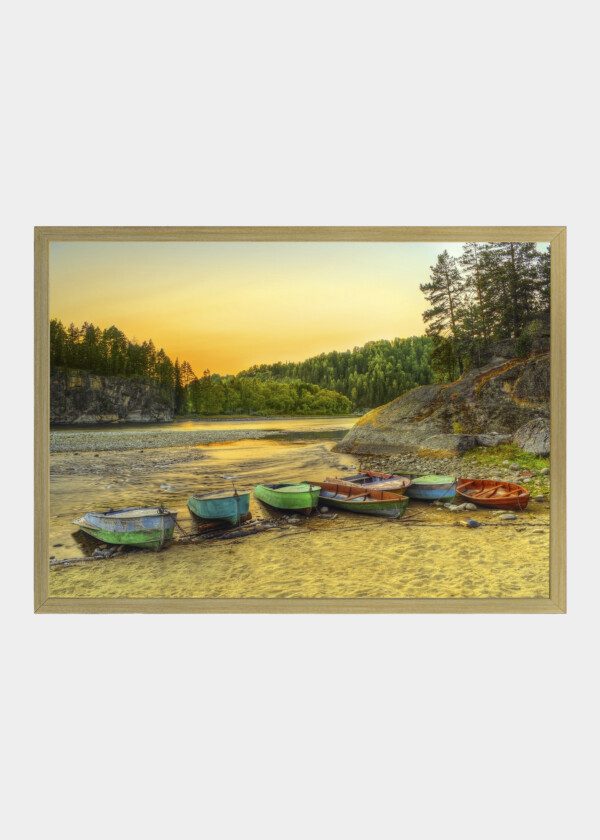BOATS ON A BEACH
