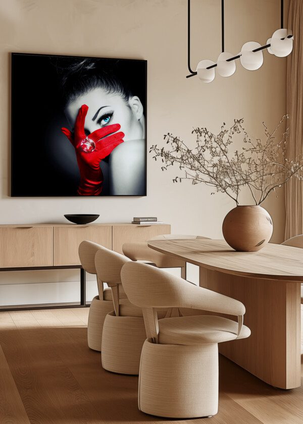 MODEL WITH RED GLOVE