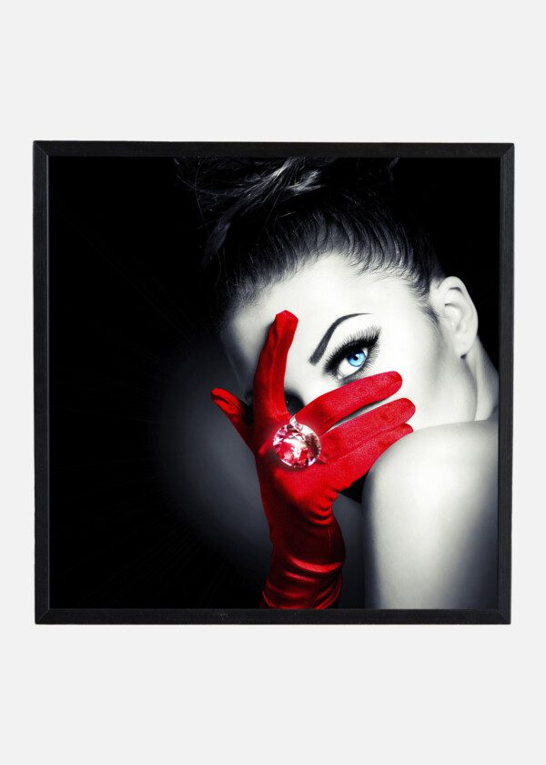 MODEL WITH RED GLOVE