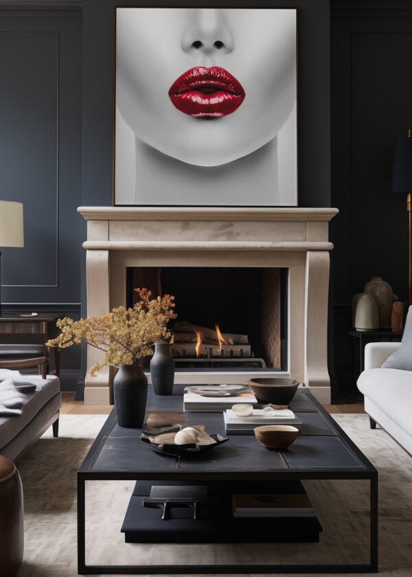 MODEL RED LIPS