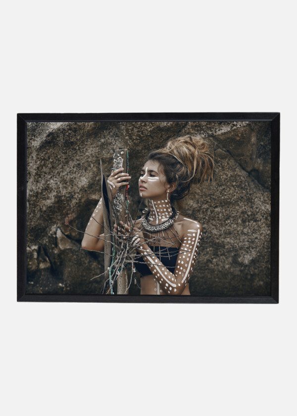 MODEL WITH PAINTED ARMS