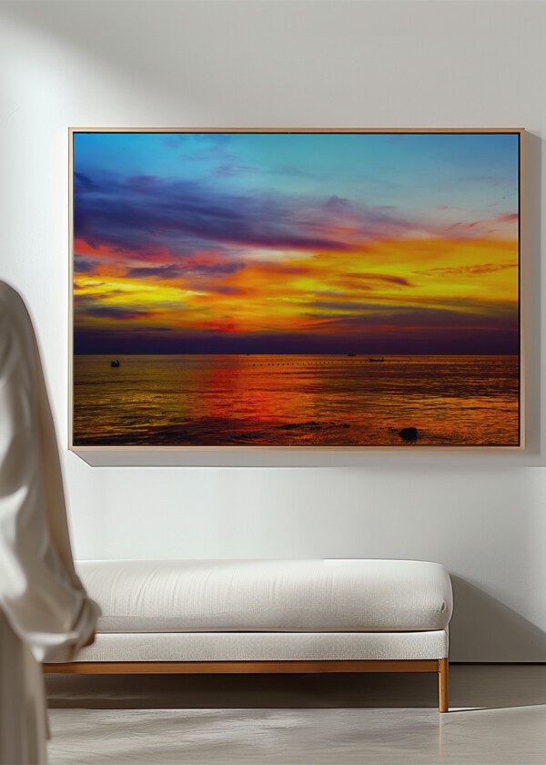 SUNSET OVER THE LAKE