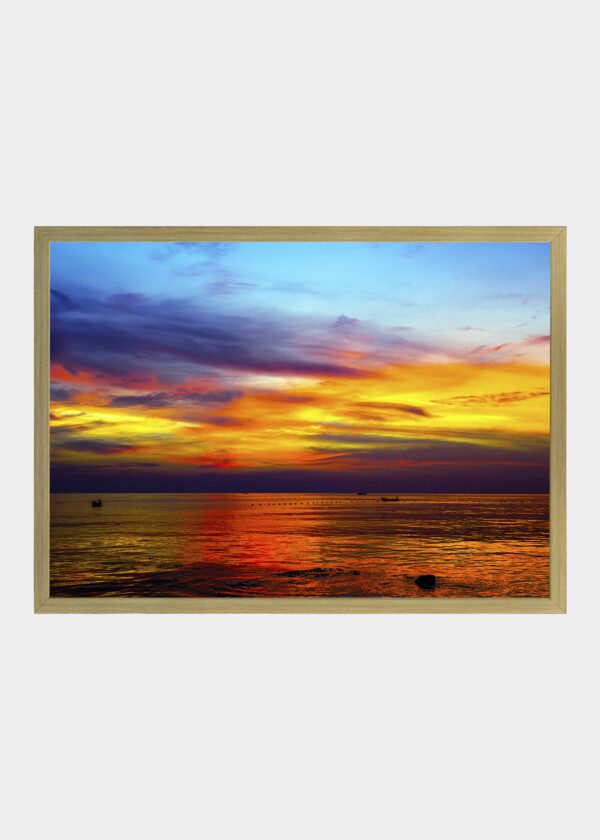 SUNSET OVER THE LAKE