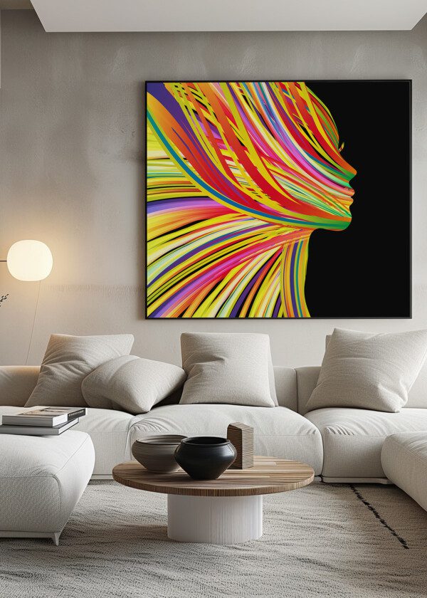ILLUSTRATION FACE WITH COLOR