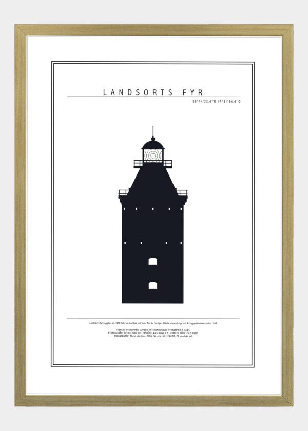 LANDSORTS FYR (SVART/VIT)