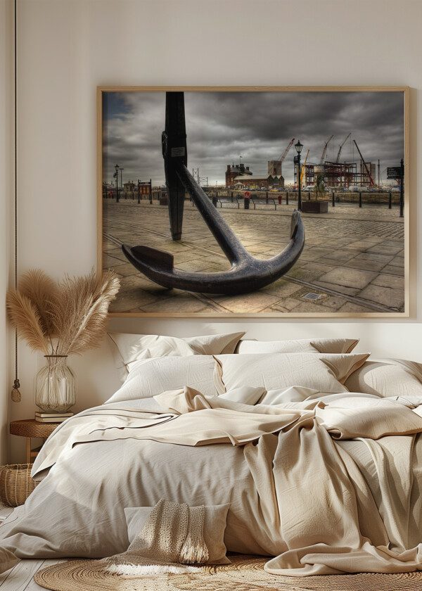 ORNAMENTAL ANCHOR IN THE HARBOR