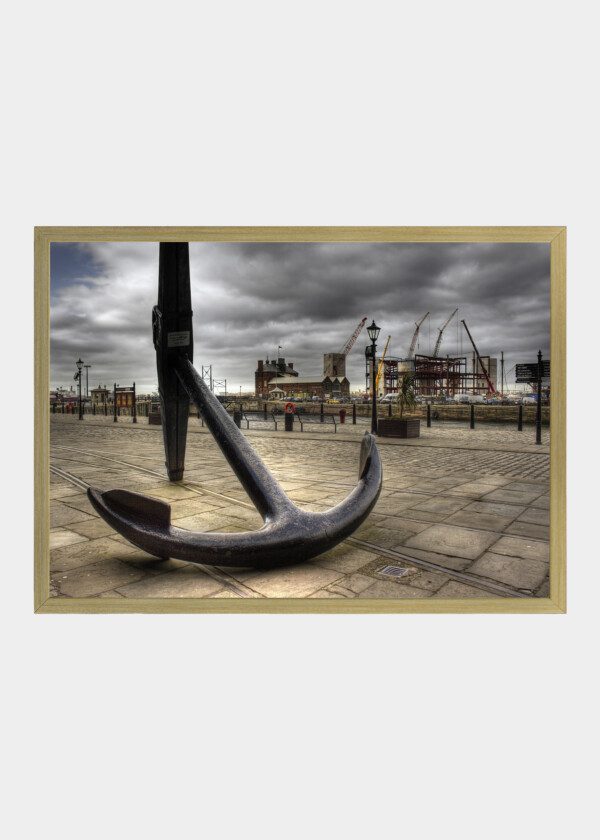ORNAMENTAL ANCHOR IN THE HARBOR