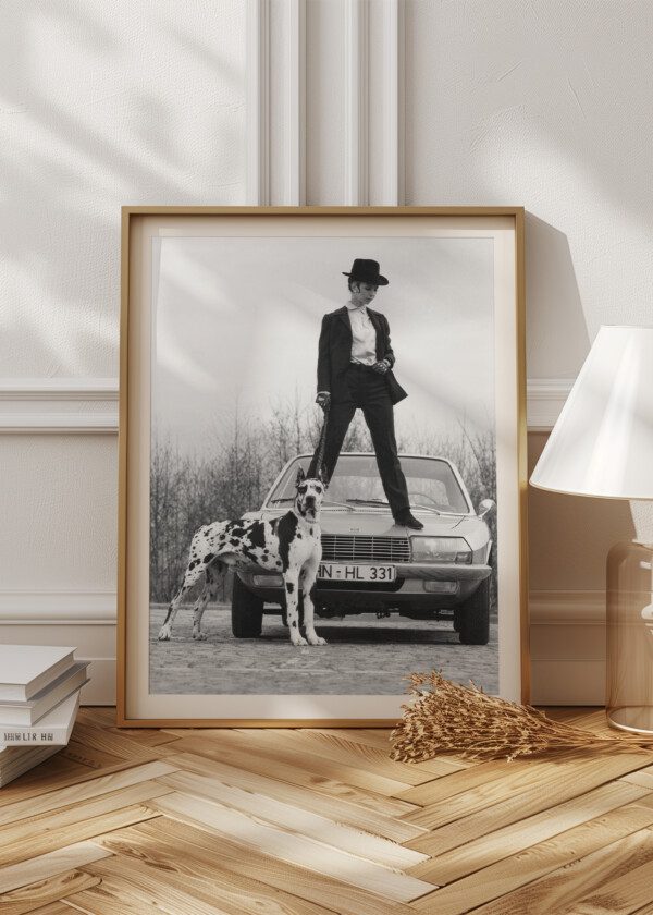 MODEL WITH DOG
