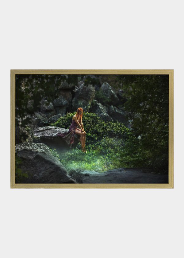 MODEL OUT IN THE WOODS