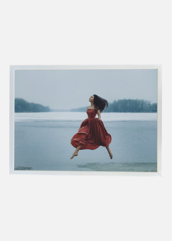 MODEL IN RED DRESS