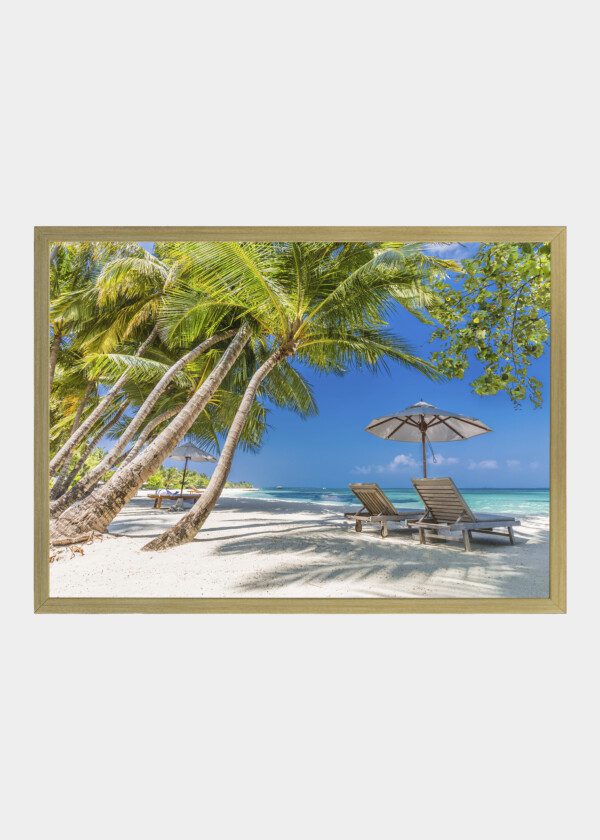 SUNBEDS ON THE BEACH