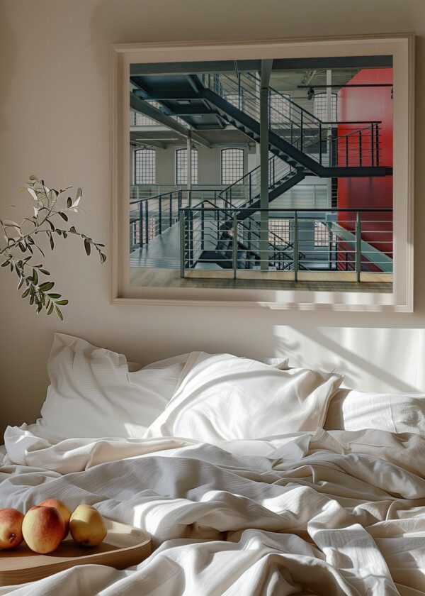 STAIRS AND RED WALL