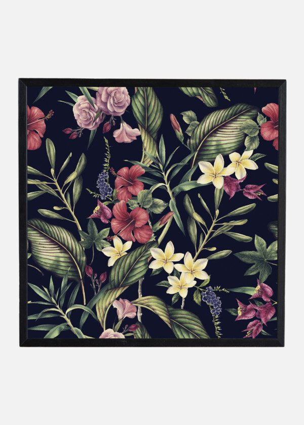 SEAMLESS TROPICAL FLORAL PATTERN, WATERCOLOR