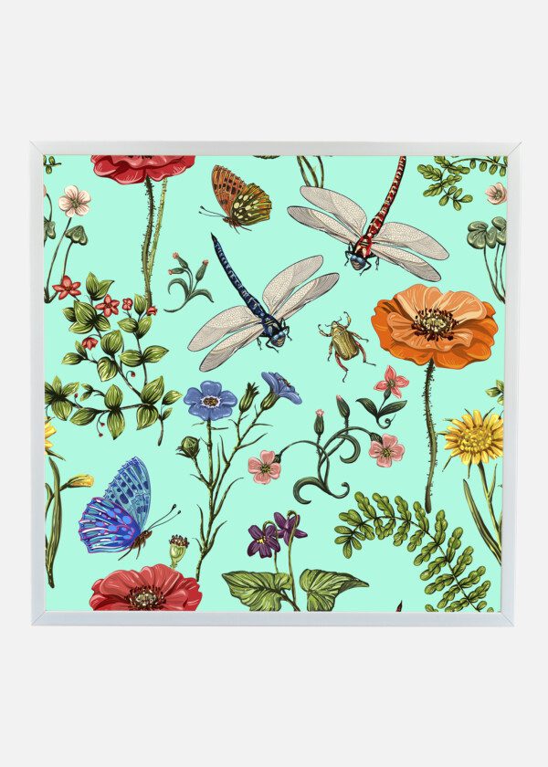 SUMMER VECTOR SEAMLESS PATTERN. BOTANICAL WALLPAPER