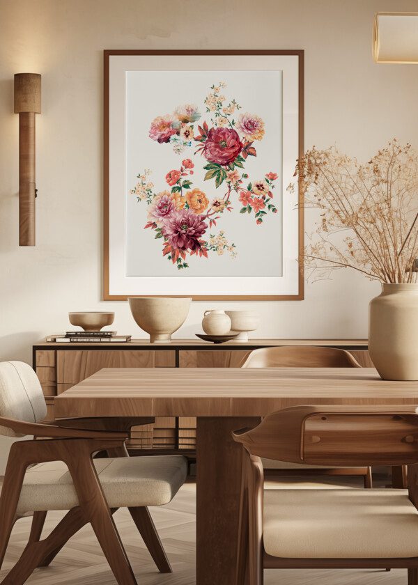 NEAT FLOWERS, LEAVES AND FLOWERS ART DESIGN