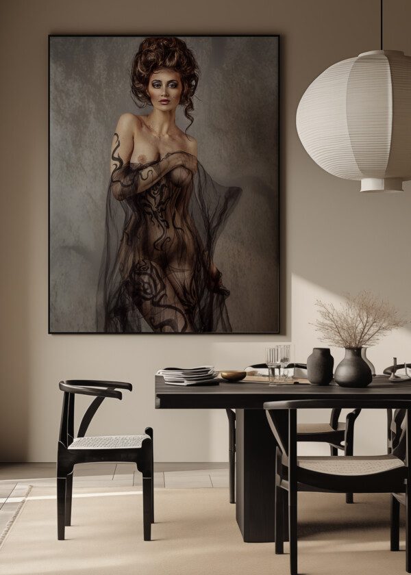 MODEL IN THIN CLOTHES