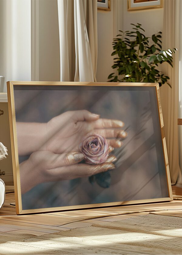 HOLDING A ROSE