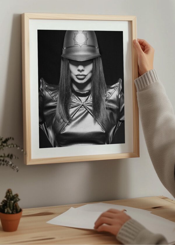 SEXY BEAUTIFUL GIRL IN HELMET OF BRITISH POLICE