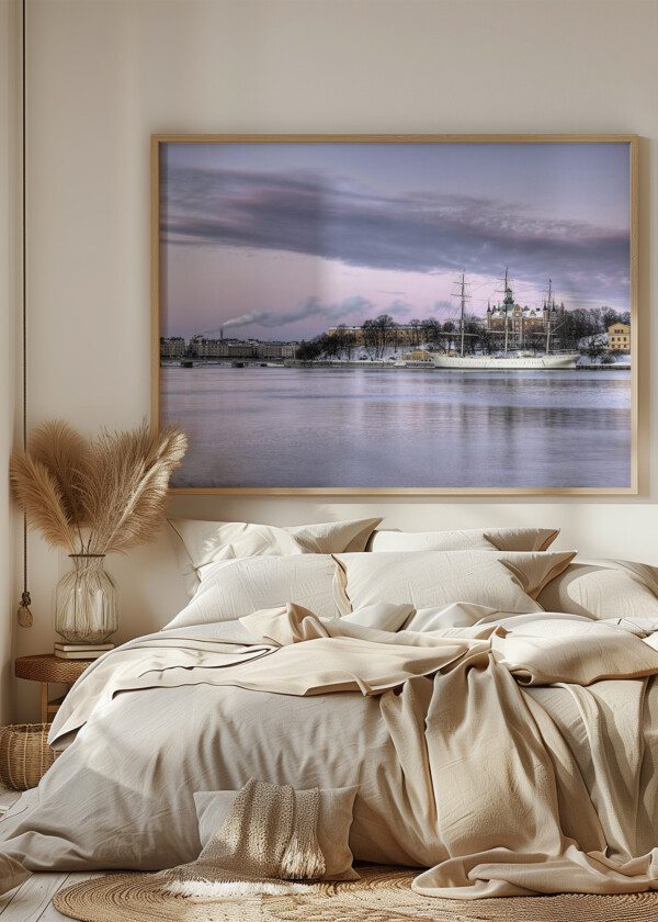 OLD BEAUTIFUL SHIP AT ANCHOR