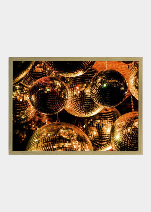 GROUP OF COLORFUL DISCO BALLS