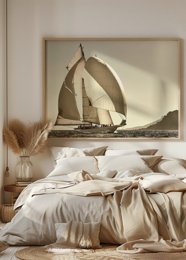 CLASSIC YACHTS UNDER SAIL WITH SPINNAKERS AT THE REGATTA