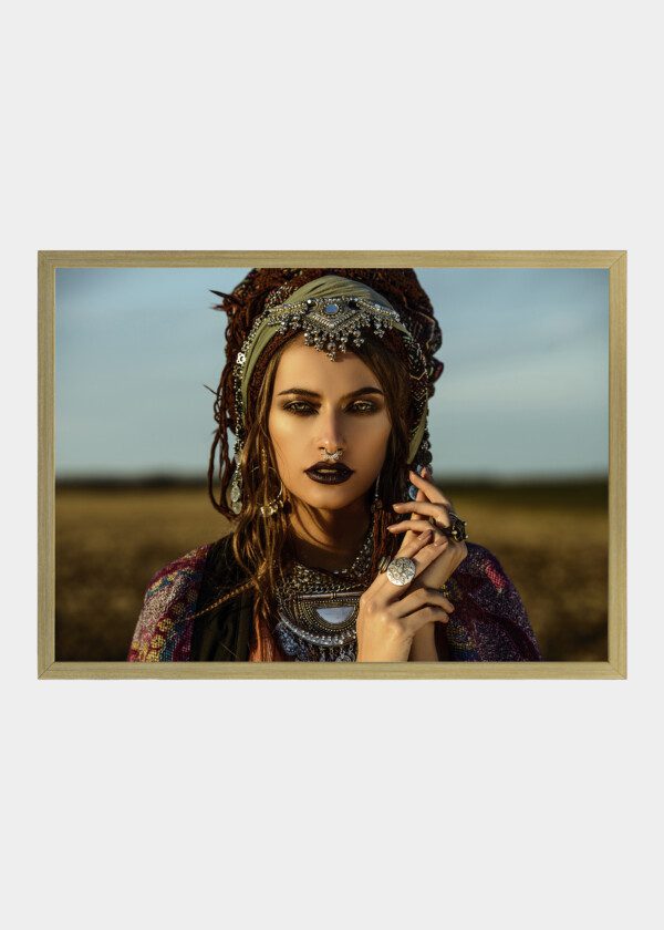 MODEL WITH BLACK LIPSTICK