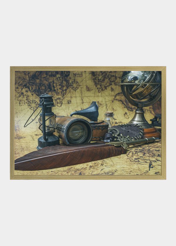 GRAOPHONE AND VINTAGE COLLECTION OLD WORLD MAP