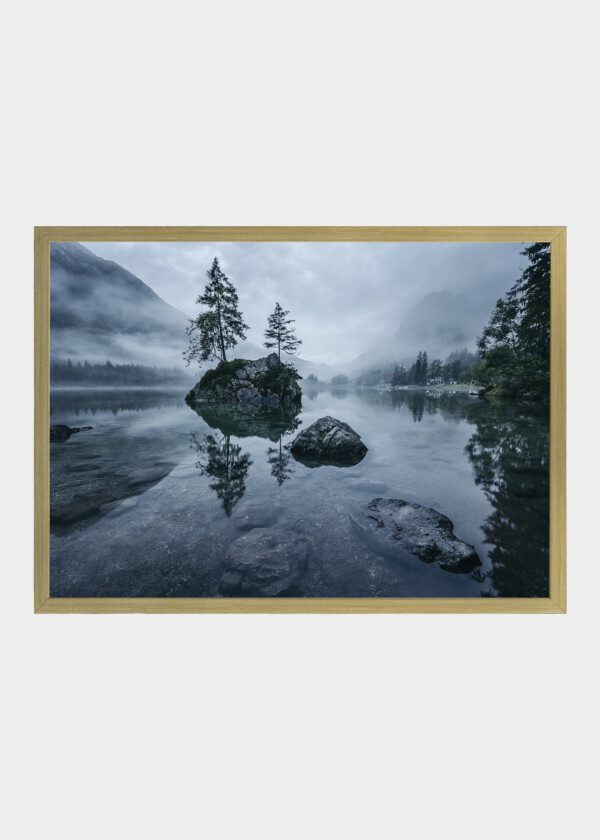FOGGY SUNRISE HINTERSEE, BAVARIA, GERMANY