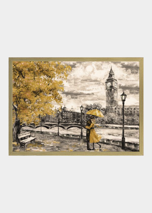 OIL PAINTING ON CANVAS, STREET OF LONDON