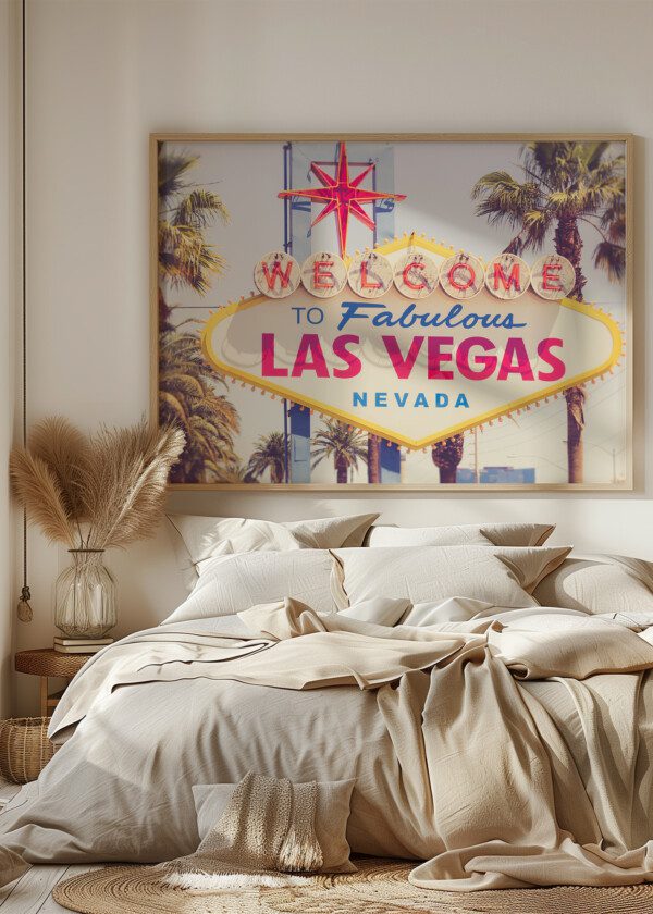 HISTORIC WELCOME TO FABULOUS LAS VEGAS NEVADA SIGN ALONG THE VEGAS STRIP