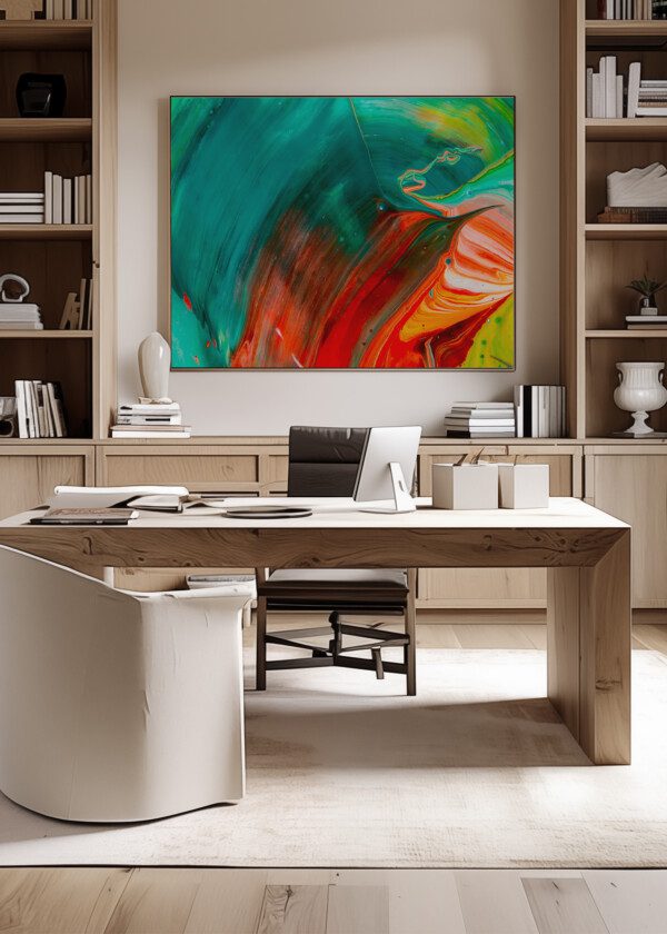 COLORFUL OF ACRYLIC COLOR PAINTING
