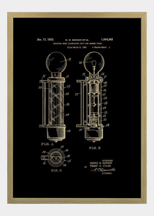 ROTATING NEON ILLUMINATED UNIT FOR BARBER POLES