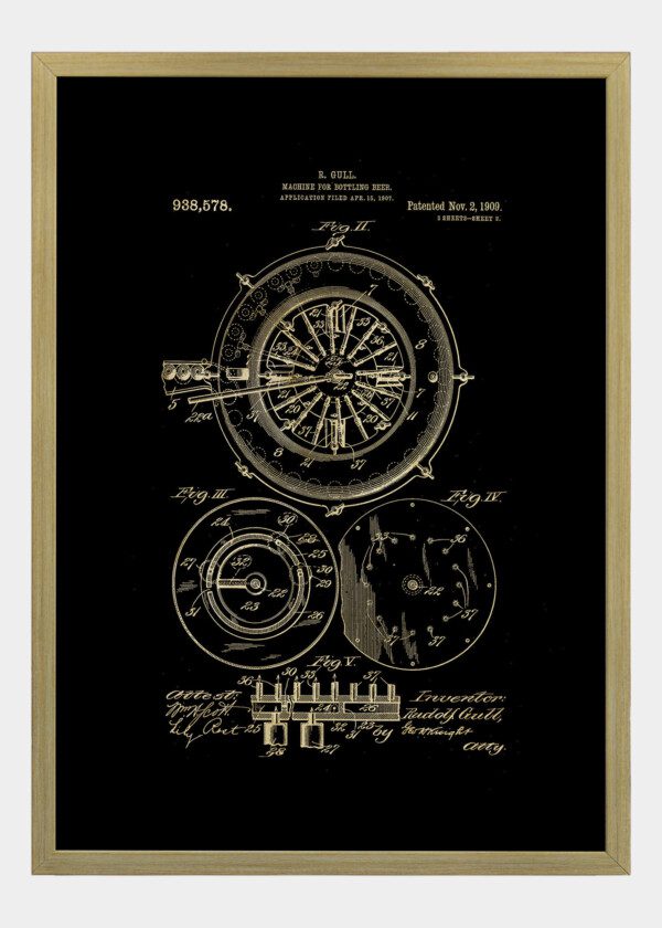 Motiv: Patent Print - Machine For Bottling Beer Fig 2-5
