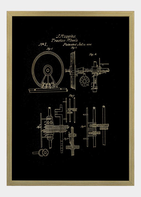 Motiv: Patent Print - Tractrion wheel Fig 1-7